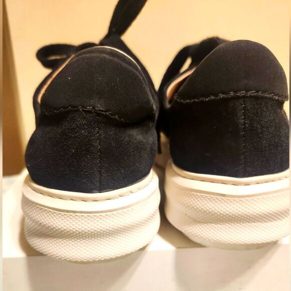 Bus Stop x All Black, Collab "Oversize" Black Leather Sneakers Sz.10/40 Ret.$250 - Picture 3 of 6